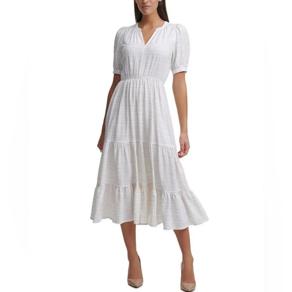 NWT Size 6 Tommy Hilfiger Prism Ripple Tiered Boho Dress